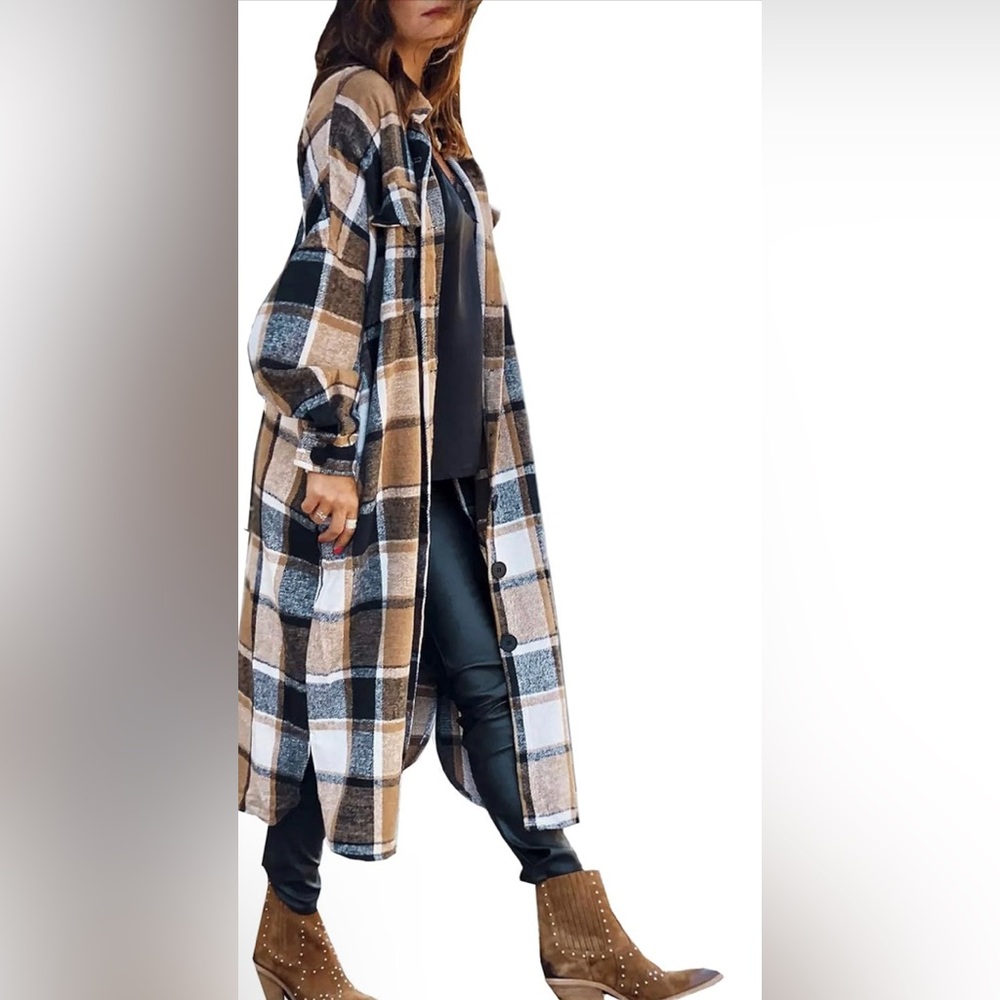 NWT Plaid Shacket Jacket Oversized MULTI COLORS AVAILABLE